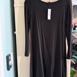 White House Black Market Classic Black Long Sleeve Dress